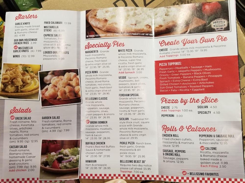 Bellissimo Pizza Co Inc Menu image 3